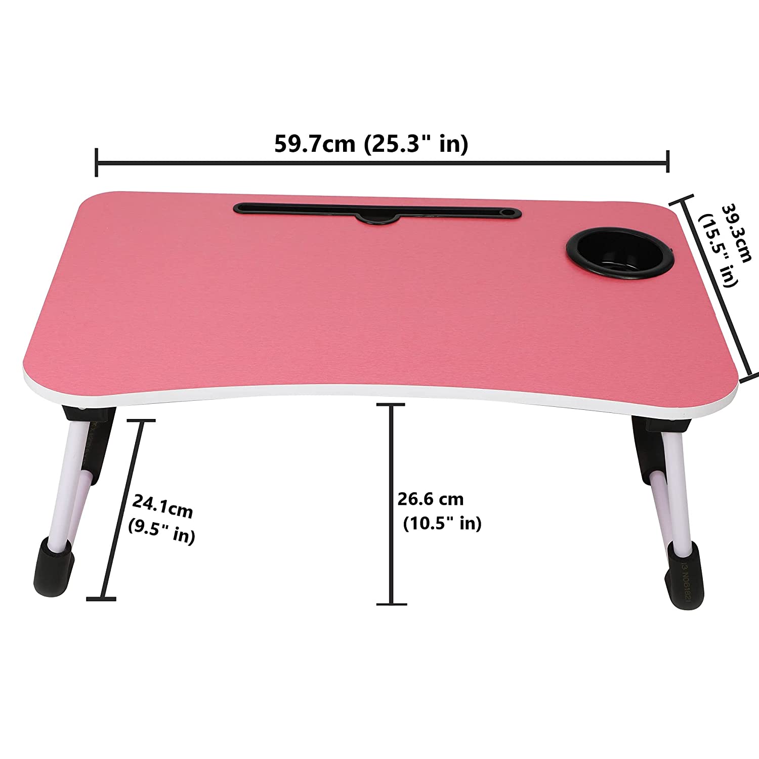 Pink Printed Study Table 