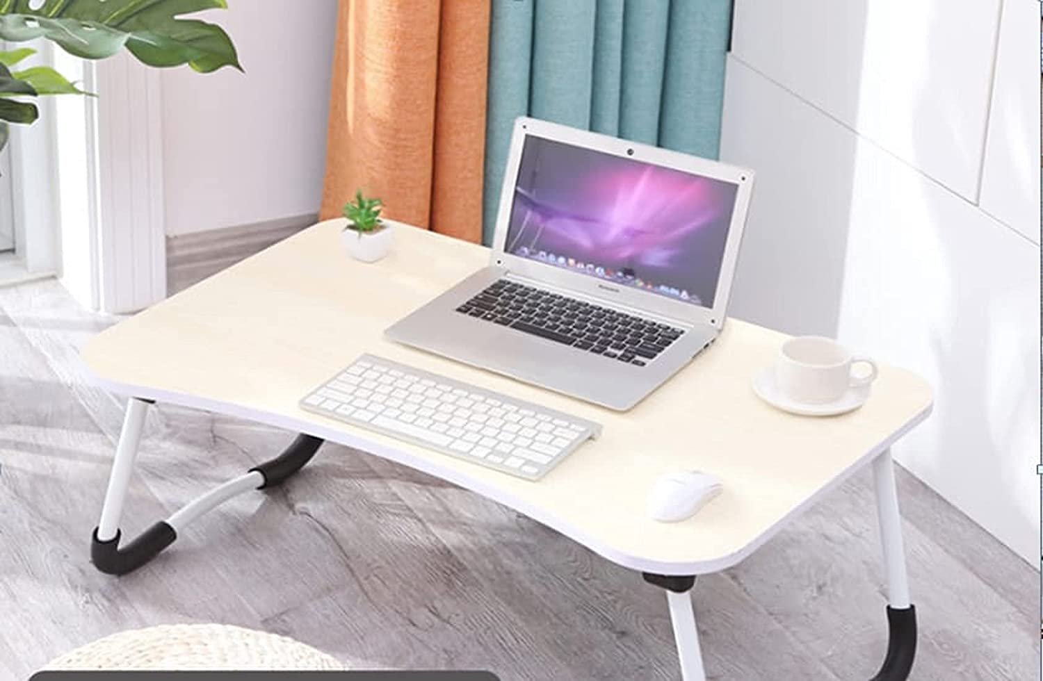 White Printed Study Table 