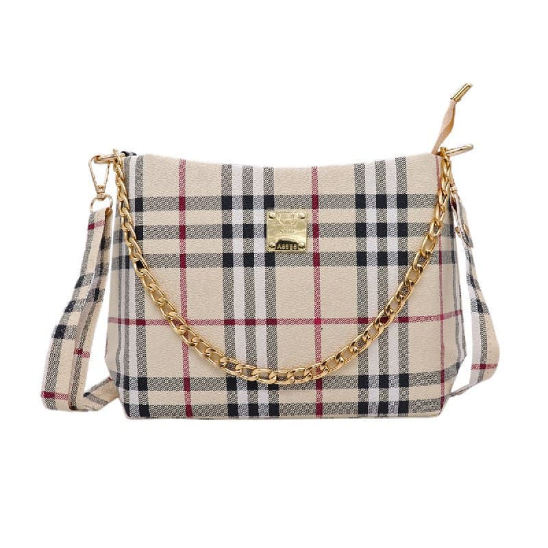 Fashion Shoulder Bag  Code A104 Ivory Checks Colour