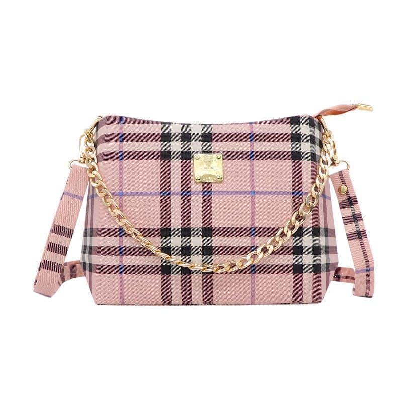 Fashion Shoulder Bag Code A104 Pink Checks Colour